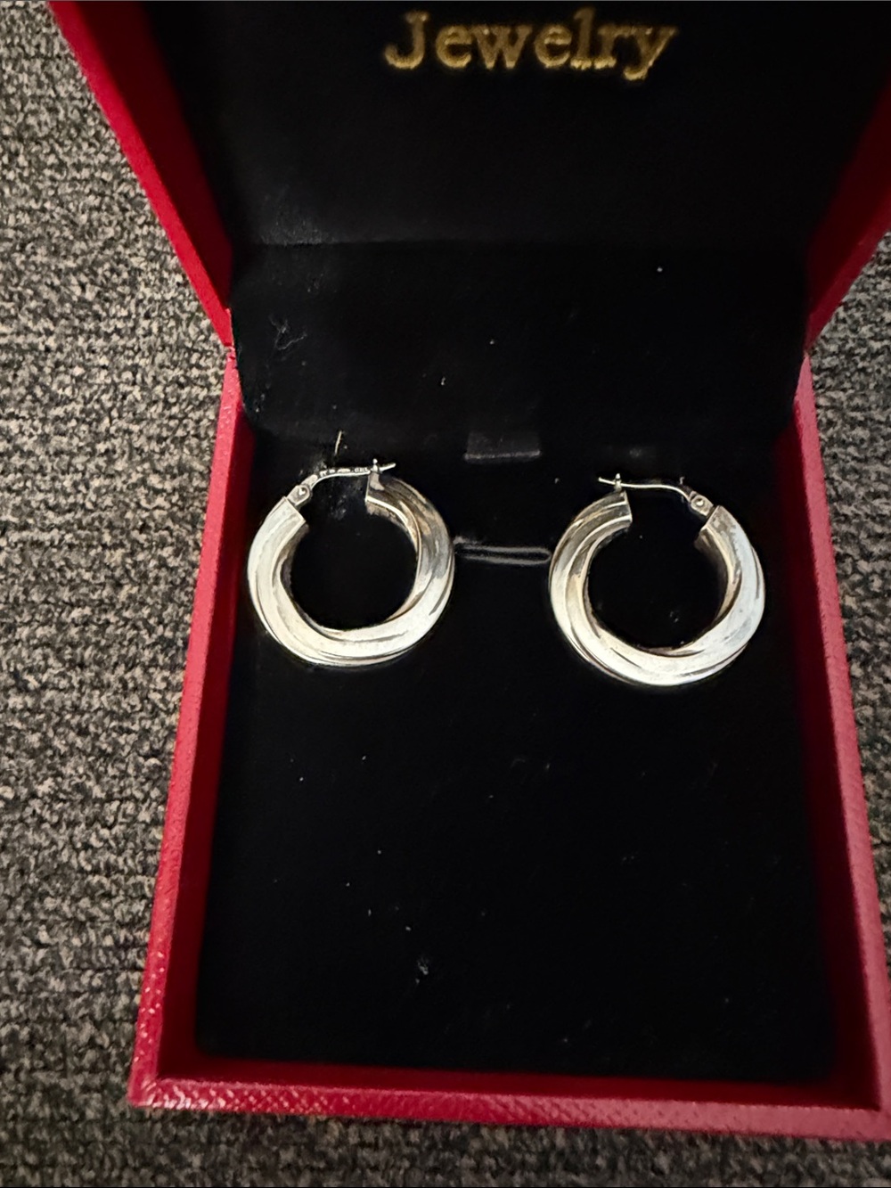 14K Italian gold hoop earrings